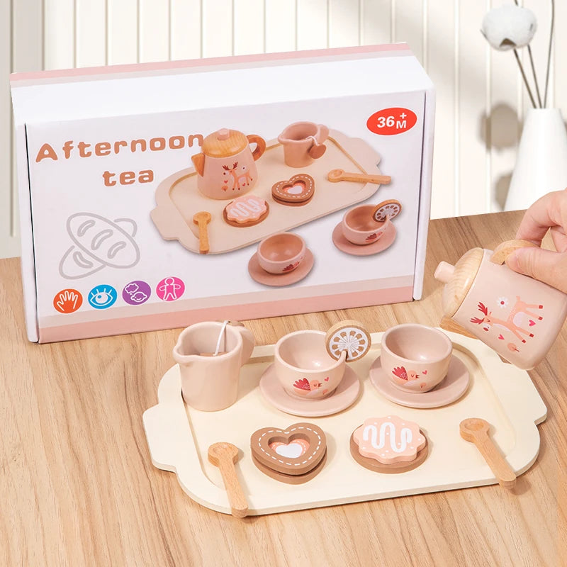 Wooden Afternoon Tea Set
